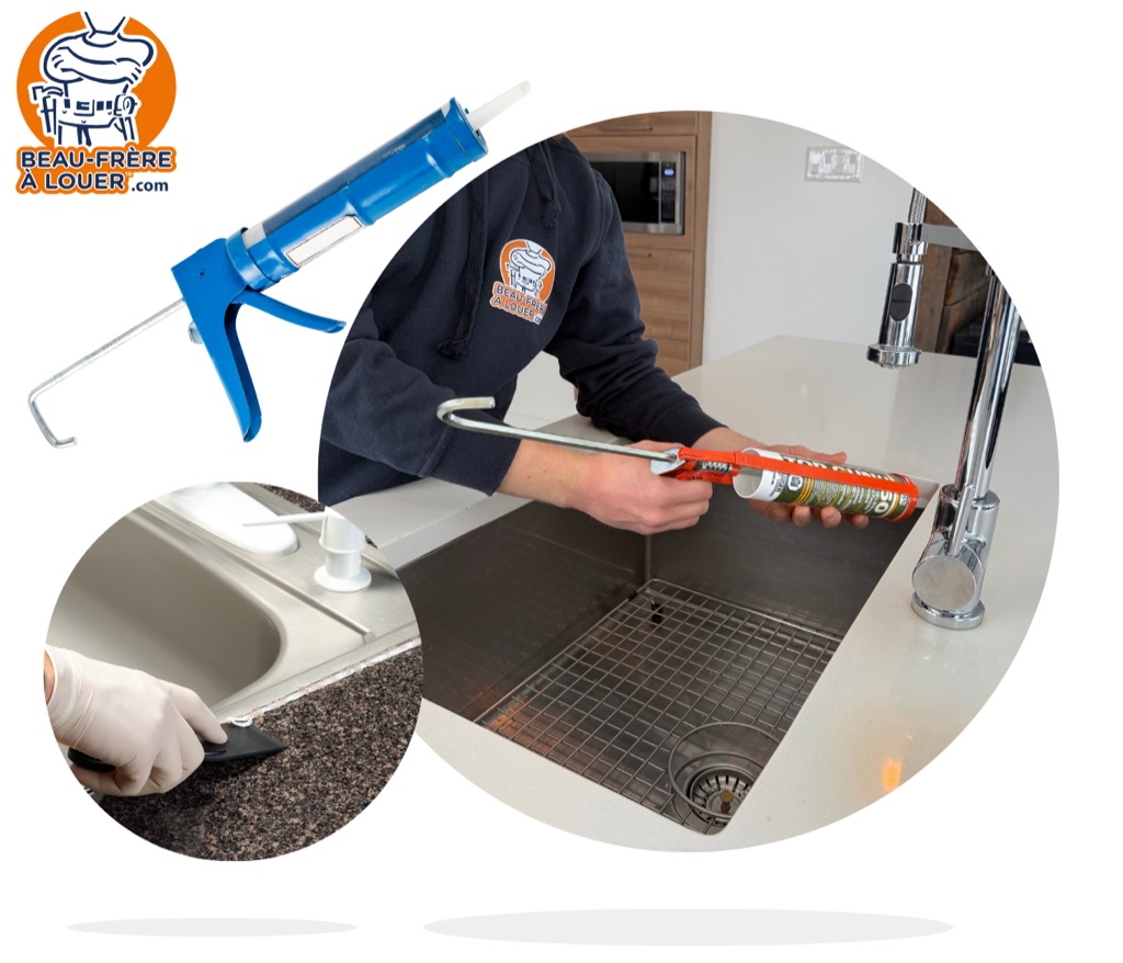 Remplacement de joints de silicone — cuisine et salle de bain